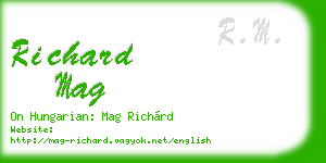 richard mag business card